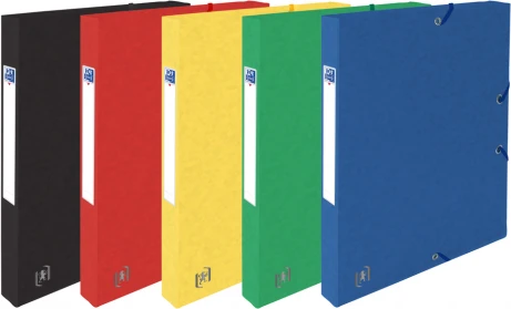 Oxford Top File+ Sammelbox, 25mm, A4, farbig sortiert, 5er-Set