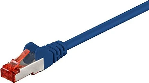 goobay Patchkabel, Cat6, S/FTP, RJ-45/RJ-45, 10m, blau