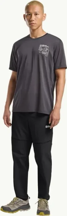 Jack Wolfskin Hikeout Zip-Off Hose lang schwarz (Herren)