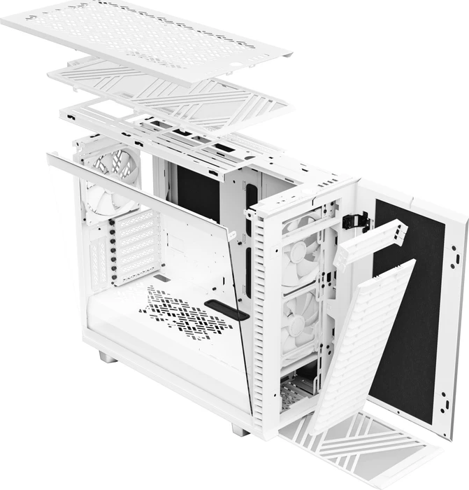 Fractal Design Define 7 White TG Clear Tint, Glasfenster, schallgedämmt