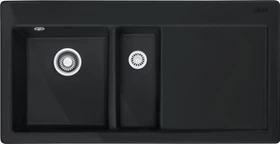 Franke Mythos MTK 651-100 Einbau Becken links mit Ablauffernbedienung onyx