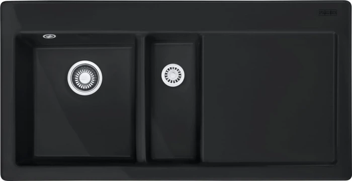 Franke Mythos MTK 651-100 Einbau Becken links mit Ablauffernbedienung onyx
