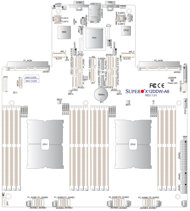 Supermicro X12DDW-A6, bulk (2x Intel 4189-4)