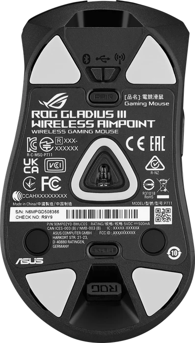 ASUS ROG Gladius III Wireless AimPoint schwarz, USB/Bluetooth
