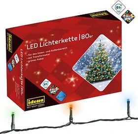 Idena Micro Lichterkette LED 80x warmweiß