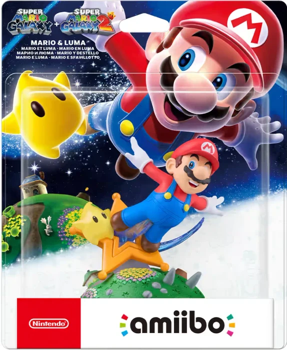 Nintendo amiibo Figur Super Mario Galaxy + Super Mario Galaxy 2 Collection Mario & Luma (Switch/WiiU/3DS)