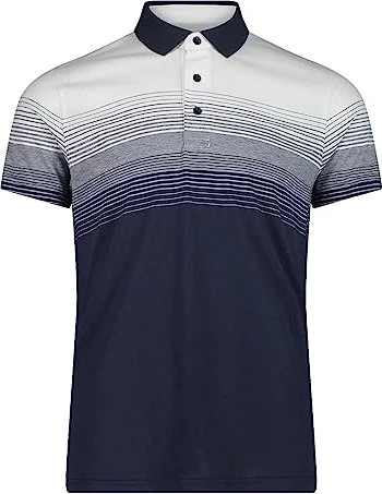 CMP Muster Poloshirt kurzarm schwarz/blau (Herren)