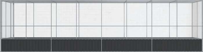 vidaXL Voliere, silber/grau, 832x212x207cm