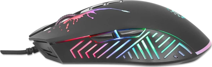 Manhattan RGB Gaming-Maus, 7 Tasten, 7200dpi, schwarz, USB