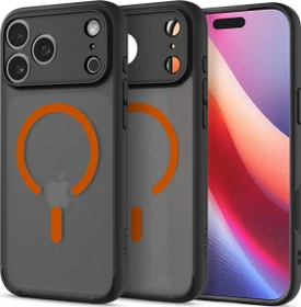 Spigen Ultra Hybrid (MagFit) für Apple iPhone 17 Pro Max frost black orange
