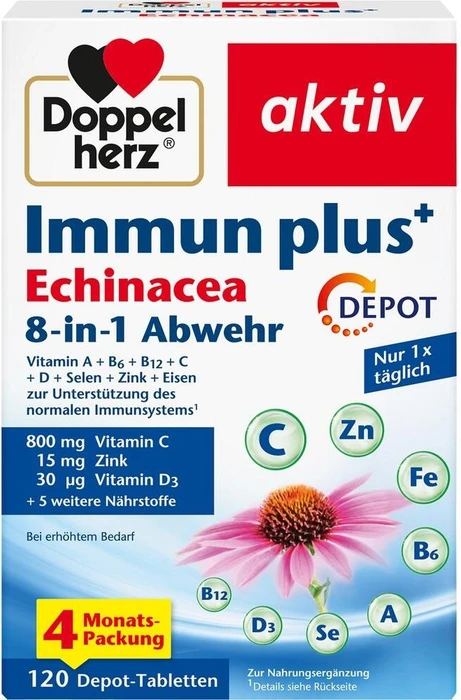 Doppelherz aktiv Immun plus+ Echinacea Tabletten, 120 Stück