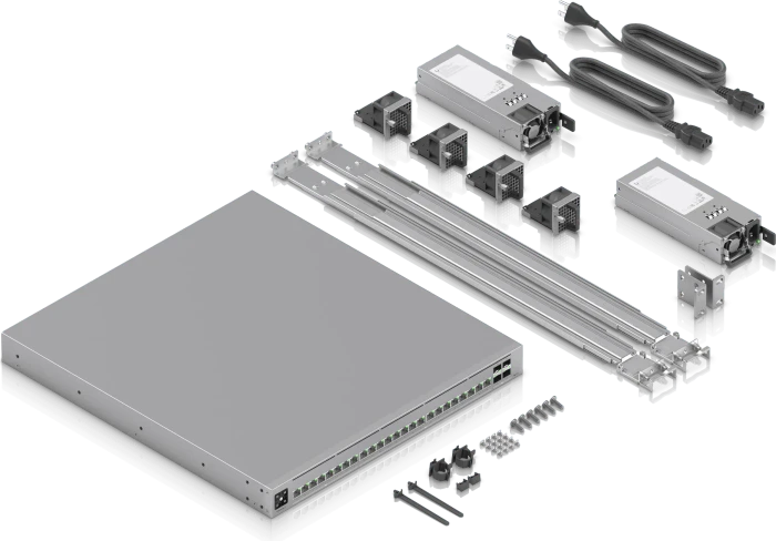 Ubiquiti Enterprise Campus 24S Rackmount 10G Managed Stacking Switch, 24x RJ-45, 4x SFP28
