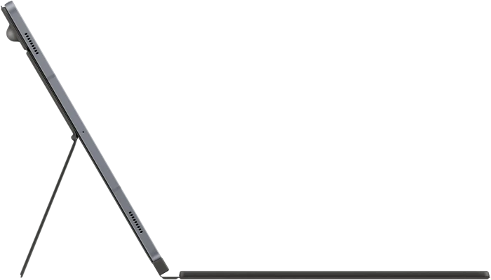 Samsung EF-DX825 Book Cover Keyboard mit AI-Taste für Galaxy Tab S9+ / S9 FE+ / S10+, schwarz, DE