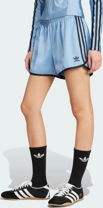 adidas Adicolor 3-Streifen Sprinter Laufhose kurz ash blue/black (Damen)