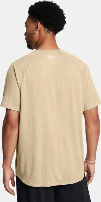 Under Armour Tech Textured Funktionsshirt kurzarm city khaki/white (Herren)