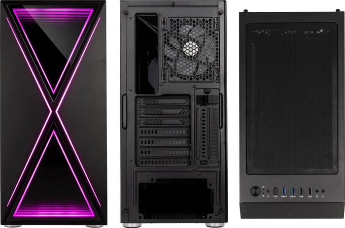 Kolink Void X, schwarz, Glasfenster