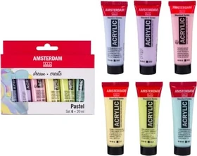 Royal Talens Amsterdam Pastell Acrylfarben, 6 Farben, 20ml