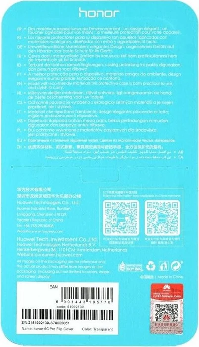 Huawei PC Cover für Honor 6C Pro transparent