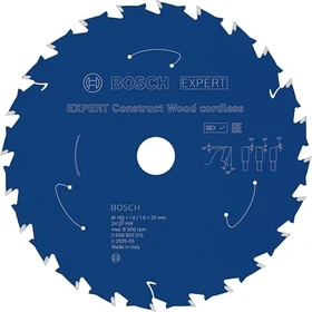 Bosch Professional Construct Wood Cordless Kreissägeblatt 24Z, 165x1x20mm, 1 Stück