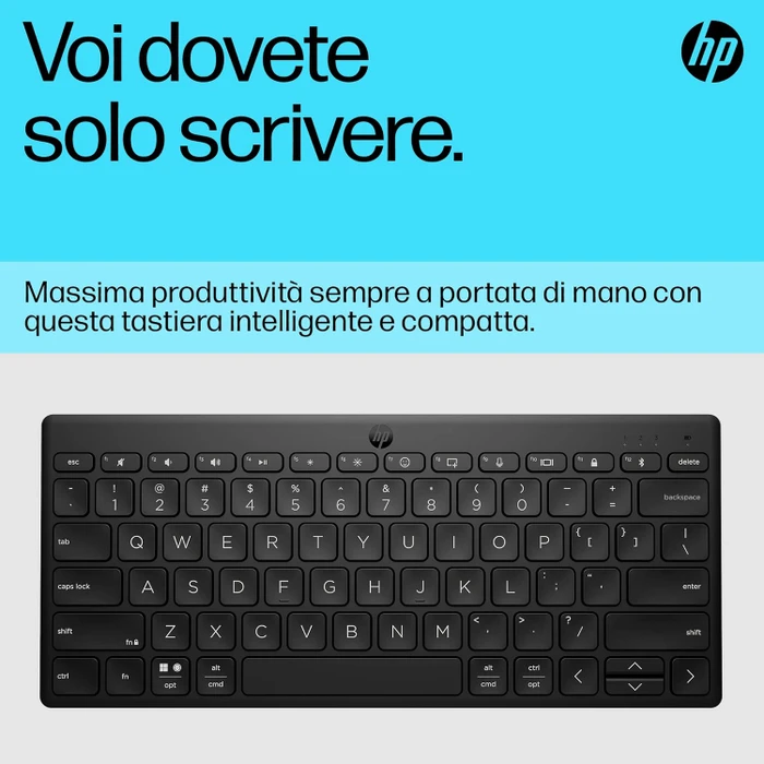 HP 350 Compact Multi-Device Keyboard, schwarz, Bluetooth, IT