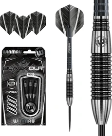 Winmau Blackout Torpedo Steeltip Dartpfeil Set 24g