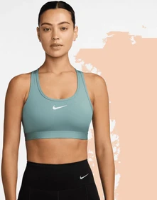 Nike Swoosh Medium Support Sport-BH cannon/white (Damen)