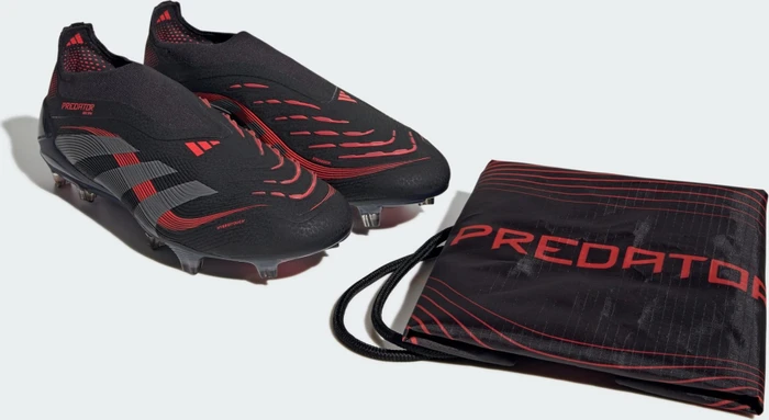 adidas Predator Elite Laceless FG core black/grey four/lucid red