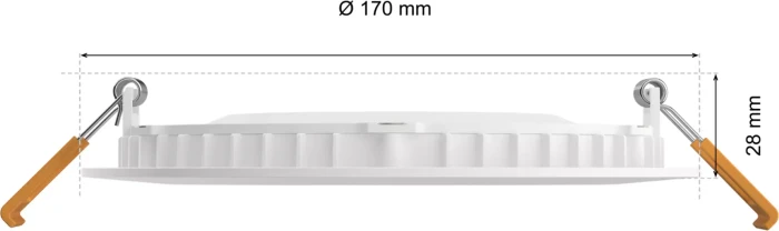 Philips Hue White and Color Ambiance Slim Einbauleuchte 170mm weiß