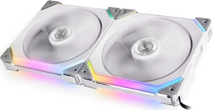 Lian Li Uni Fan SL140 RGB, weiß, LED-Steuerung, Lüftersteuerung, 140mm, 2er-Pack