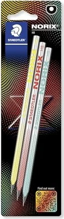 Staedtler NORIX 181 gelb/rot/türkis Bleistift HB, Blister, 3er-Pack
