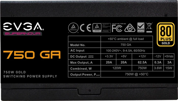 EVGA SuperNOVA GA 750 750W, ATX
