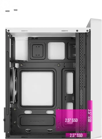 AeroCool CS-109 [V1] White, Glasfenster