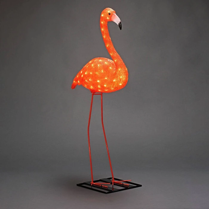 Konstsmide Acryl Figur Flamingo 110cm LED 96x bernstein