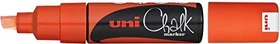 Uni-Ball ChalkGlass Marker Chisel Tip PWE-8K fluoreszierend orange