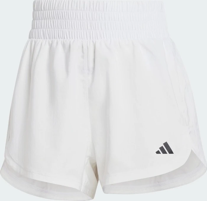 adidas Pacer Training 3-Streifen Woven High-Rise Trainingshose kurz weiß (Damen)