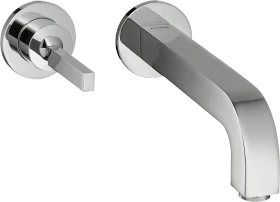 Hansgrohe Axor Citterio Einhebel-Waschtischmischer Unterputz für Wandmontage mit Pingriff Auslauf 220mm und Rosetten chrom