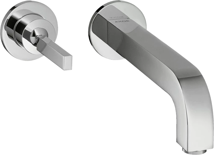 Hansgrohe Axor Citterio Einhebel-Waschtischmischer Unterputz für Wandmontage mit Pingriff Auslauf 220mm und Rosetten chrom