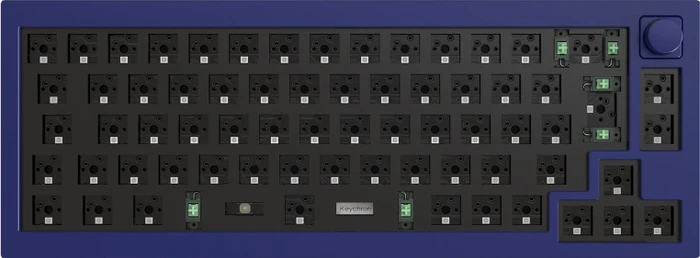 Keychron Q2 QMK Custom Knob Version, 65% Layout, Barebone Tastatur, Navy Blue, ISO