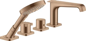 Hansgrohe Axor Citterio E 4-Loch Fliesenrandarmatur mit Thermostat brushed red gold