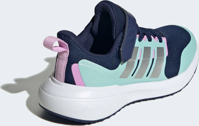 adidas Fortarun 2.0 Cloudfoam Elastic Lace Top Strap dark blue/silver metallic/semi flash aqua (Junior)