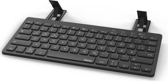Hama KEY4ALL X2100 Multi-Device Tastatur mit Standfunktion, schwarz, Bluetooth, DE