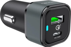 Nevox USB PD 30W Type C + QC3.0 Kfz-Ladegerät 48W schwarz
