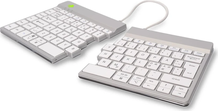 R-Go Split Break, weiß/silber, USB/Bluetooth, ND