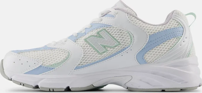 New Balance 530 white/light chrome blue/clay ash