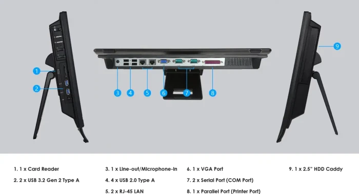 MSI PRO AP162T ADL-019DE, schwarz, N100, 4GB RAM, 128GB SSD