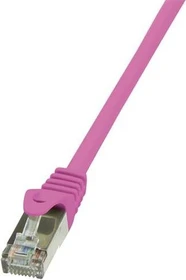 LogiLink EconLine Patchkabel, Cat6, F/UTP, RJ-45/RJ-45, 0.25m, rosa