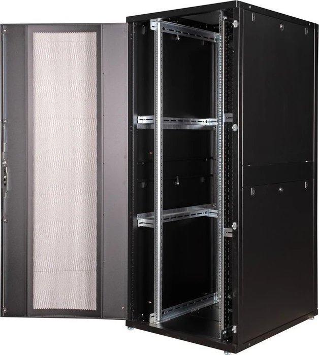 Roline / Secomp Pro Serie 19" Serverschrank 42HE, montiert, Gitternetztür, IP20, RAL 9005, 1000mm tief