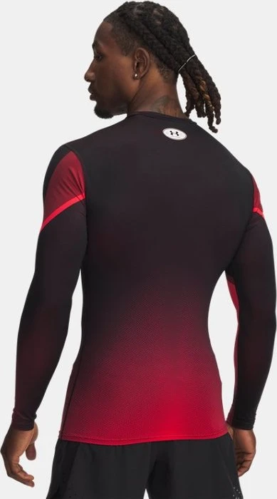Under Armour HeatGear Sublimated Crew Kompressionsshirt langarm rot/schwarz/weiß (Herren)