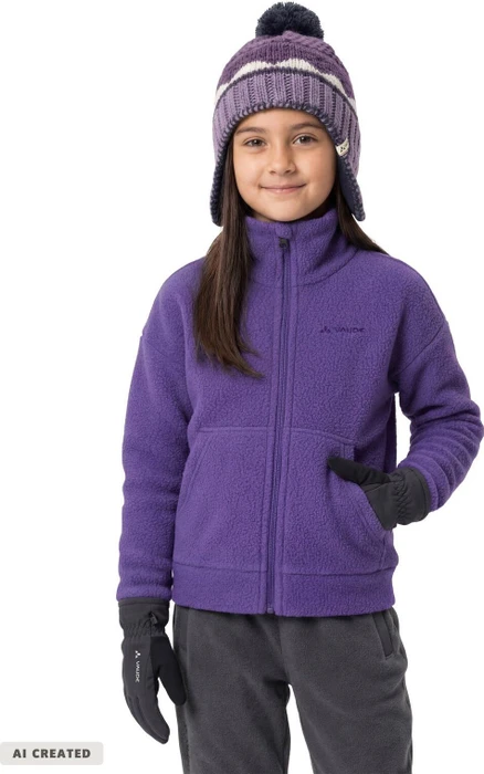 Vaude Manukau II Fleece Funktionsjacke deep plum (Junior)