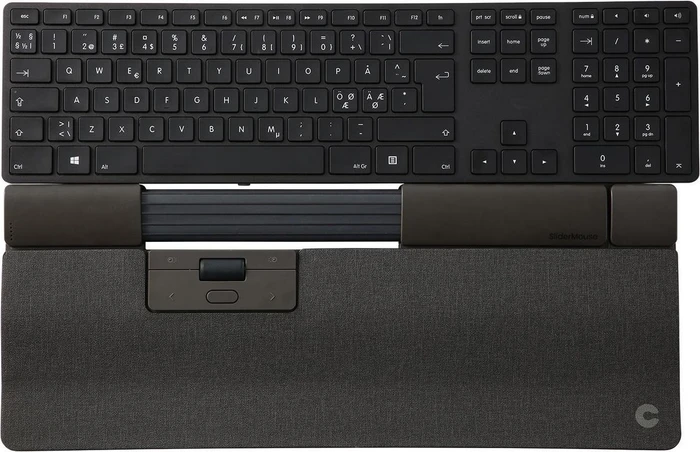 Contour Design SliderMouse Pro Wired Extended Wrist, Stoff dunkelgrau, USB